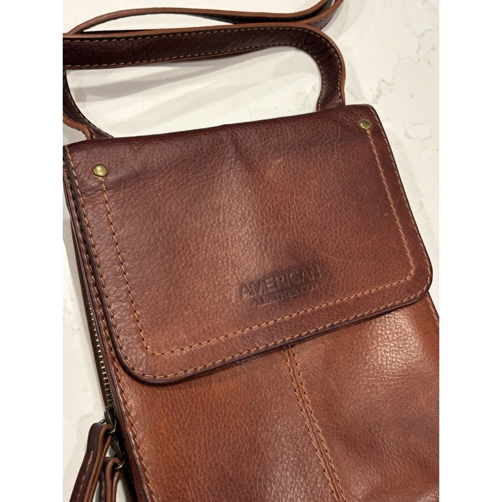 American Leather Co. Kansas Crossbody Handbag 100% Genuine Leather